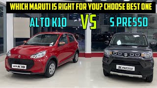 Alto K10 vs SPresso Which Maruti is Right for You  Choose Best One👍🔥🔥 [upl. by Owain186]