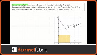 Extremwertaufgabe Rechteck aus einem Dreieck ausschneiden [upl. by Tavi751]