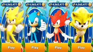 Sonic Dash  Ice Sonic Fire Sonic vs Super Movie Sonic Run Gameplay  All Characters Unlocked [upl. by Lennad995]