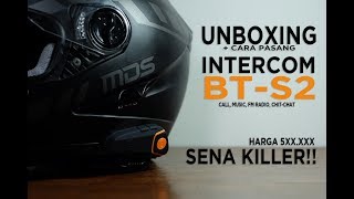 UNBOXING Intercom Helm Murah BTS2 SENA KILLER  Yogyakarta Indonesia [upl. by Aneetsirhc621]