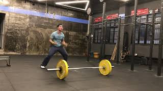 CrossFit Hero WOD Tommy Mac  12 burpees thrusters snatch push jerk hang clean OHS [upl. by Saville]