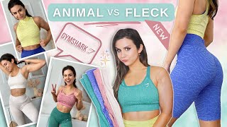 NEW GYMSHARK ANIMAL VS FLECK GYMSHARK ADAPT TRY ON HAUL 2022  ASHLEY GAITA GYMSHARK [upl. by Middlesworth561]