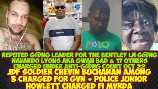 Navardo Lyons aka Gwan Bad GNG Leader For Bentley Ln GNG Charged Under AntiGNG Court Oct 18 [upl. by Nnyla902]