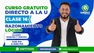 🔴 Curso Gratuito  📕 Admisión 2024  🏫 Ingreso a la Universidad  📚 Clase 16  🧠 Razonamiento Lógico [upl. by Oneida]