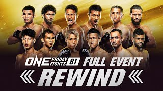 FULL EVENT ⏮ ONE Friday Fights 81 – Superbon Takeru amp More [upl. by Ociredef810]