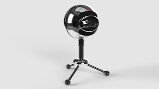 Blue Snowball Microphone 3D Model [upl. by Clova]