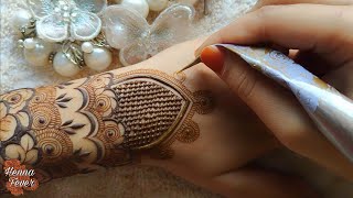 Trending Intricate Bridal Khafif Design 2024  Step by Step Tutorial  Henna Fever [upl. by Asenev]