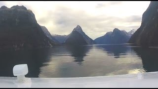 Milford Sound  New Zealand  South Island  Mirror lake  Cruise boat  Waterfalls [upl. by Lacie55]