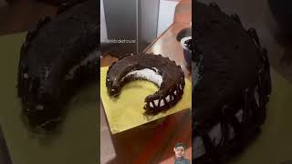 Moon style cake cake chocolatecake chocolate cakerecipe cakedecorating short feed trending yt [upl. by Hairakcaz]