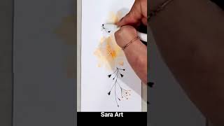 꽃그림 책갈피 flowers bookmark 플러스펜수채화 일러스트 saraart [upl. by Buckie]