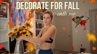 decorate for fall with me but its not aesthetic and its lowkey a shtshow [upl. by Elkin]