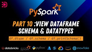 10 View Dataframe Schema amp Datatypes  PySpark Tutorial [upl. by Boucher]