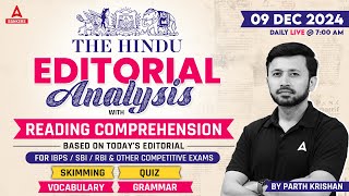 Editorial Analysis  09 December 2024  Vocab Grammar Reading Skimming  By Parth Sir [upl. by Hesketh5]