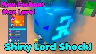 Shiny Lord Shock Max Level amp Max Enchant OP Best Secret Pet  Bubble Gum Simulator Roblox [upl. by Anileme]