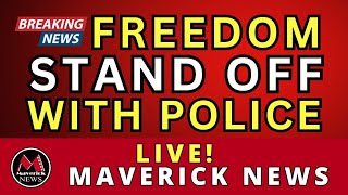 Freedom Protest Stand Off With Police in Alberta  Maverick News Live [upl. by Llenahc]