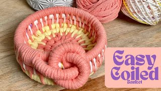 How to Make a Coiled Basket with Yarn [upl. by Nyleve807]