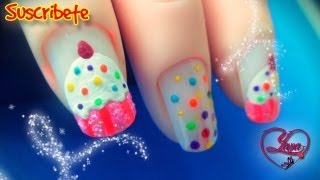 Decoraciones de Uñas Cupcakes  Yana  Nail Art [upl. by Ahoufe]