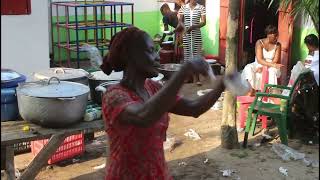 DANSE DE FANFARE FAÇON CEST DOUX au quartier avec la petite je lai validé [upl. by Eillam]