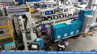 LSP 1200PE Solid Pipe Production Line [upl. by Teerell]