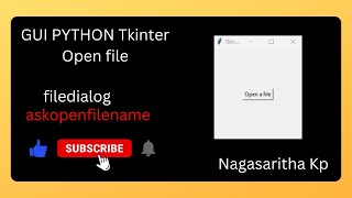 filedialog  askopenfilename in Tkinter [upl. by Laure]