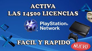 Como Activar las 14500 licencias PSN en tu Playstation 3 facil y rapido [upl. by Medarda562]