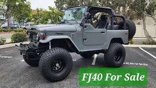 FJ40 for sale  V8 Satin Grey Restomod [upl. by Chew]