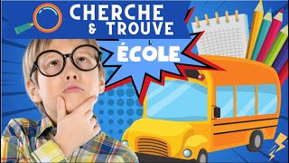 CHERCHE amp TROUVE à lECOLE 🔍 JEU LUDIQUE pour les PETITS 🎈 dessin anime enfant bébé maternelle [upl. by Atnoled]