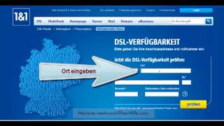 DSL Verfügbarkeitstest 1amp1  Tutorial DSL prüfen [upl. by Cousin]