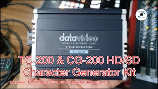 Datavideo TC200 amp CG200 HDSD Character Generator Kit  Overview [upl. by Hesta]