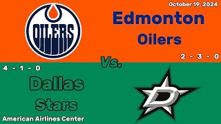 Edmonton Oilers vs Dallas Stars  October 19 2024  All Goals [upl. by Monahan314]