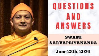 Ask Swami with Swami Sarvapriyananda  June 28th 2020 [upl. by Man752]