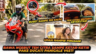 TEH CITRA HAMPIR PINGSAN DIBONCENG ALSHAD PAKE DUCATI V4S  SAMPAI KAPOK NAIK MOTOR LAGI [upl. by Medrek]