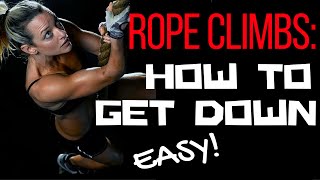 Rope Climbing Technique for WODs Getting Down [upl. by Alur]