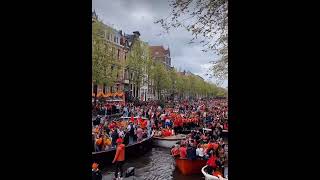 Kings Day 2024 Amsterdam Netherlands [upl. by Enyleve813]