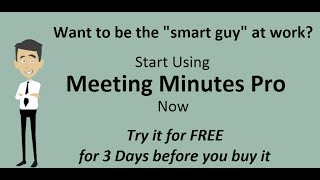 Meeting Minutes Pro [upl. by Nymzaj]