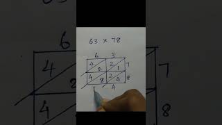 Lattice multiplication methodeducation numbersmultiplicationeasytricks shortsmathspuzzleeasy [upl. by Akinehs440]