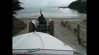 Abersoch Boat Launch May2012 Vics Boatyad [upl. by Asor]