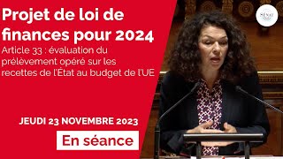 Budget 2024  participation au budget de lUE [upl. by Liatris]