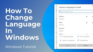 How To Change Language In Windows 10 Operating System [upl. by Ocirnor]