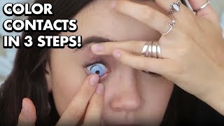 How to Put in Color Contacts Fast amp Easy  I Put in 7 Colors Fiona Frills [upl. by Sykes]