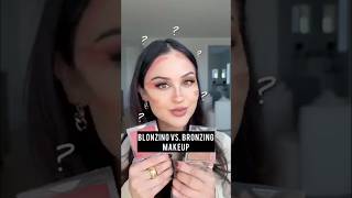 Makeup tutorial blonzing vs bronzingmakeuptutorial makeuphacks blushhack bronzer contouring [upl. by Ilrahc78]