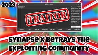 Synapse X Just Betrayed The Whole Exploiting Community  Roblox Exploiting News [upl. by Tiertza]