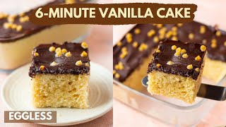 Easiest Cake Recipe EVER Eggless Vanilla Cake in 6 Minutes no OTG  No Egg Microwave Vanilla Cake [upl. by Emily]