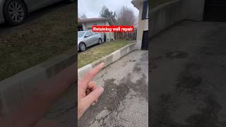 Retaining wall repair before amp after 500 total cost retainingwall landscape reno hometips diy [upl. by Lorenzo940]