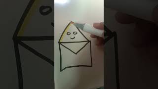 Easy drawing of envelope ✉️envelope falakkunjactivity shortsfeed easydrawing shortvideo colors [upl. by Nirihs48]