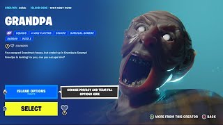 Grandpa Horror Map Code Fortnite All Key Jerry Can Control Level amp Crowbar Locations SPEED RUN [upl. by Rednasela]