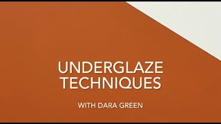 Underglaze Techniques [upl. by Oberheim243]