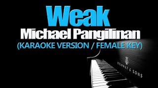 WEAK  Michael PangilinanFEMALE KEY KARAOKE VERSION [upl. by Guendolen]