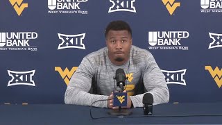 WATCH Josiah Trotter talks to the media following WVUs loss to Iowa State [upl. by Nahtahoj]