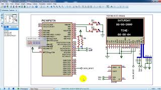 Real time clock with PIC16F877A DS1307 and SSD1306 OLED [upl. by Akineg]